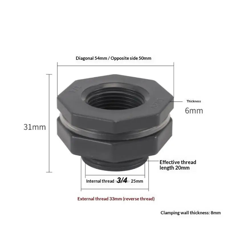 Yztrax RainKit™ – Kit de Conexões PVC 3/4" para Barril de Chuva e Irrigação