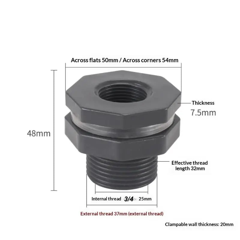 Yztrax RainKit™ – Kit de Conexões PVC 3/4" para Barril de Chuva e Irrigação
