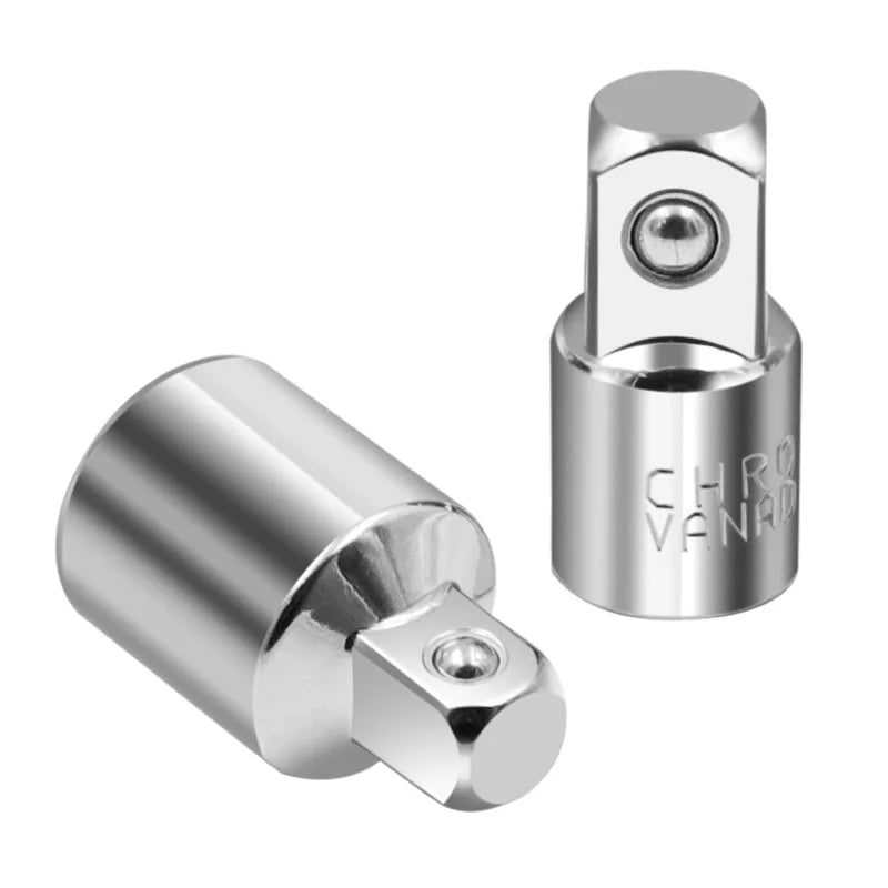 Adaptador de Encaixe de Catraca Conversor 1/2" 3/8" 1/4" em Aço Inoxidável