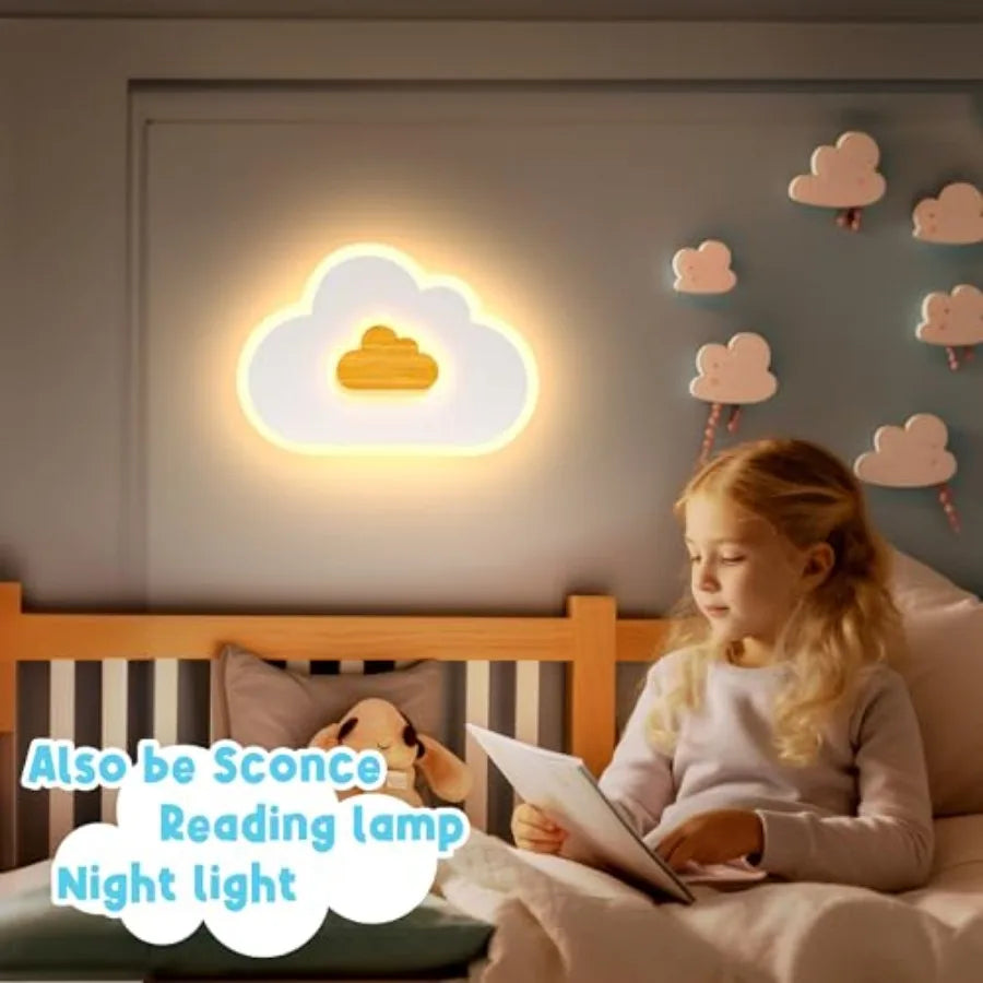Yztrax CloudGlow™ – Candeeiro LED de Teto Nuvem 20W com Comando | Madeira Criativa