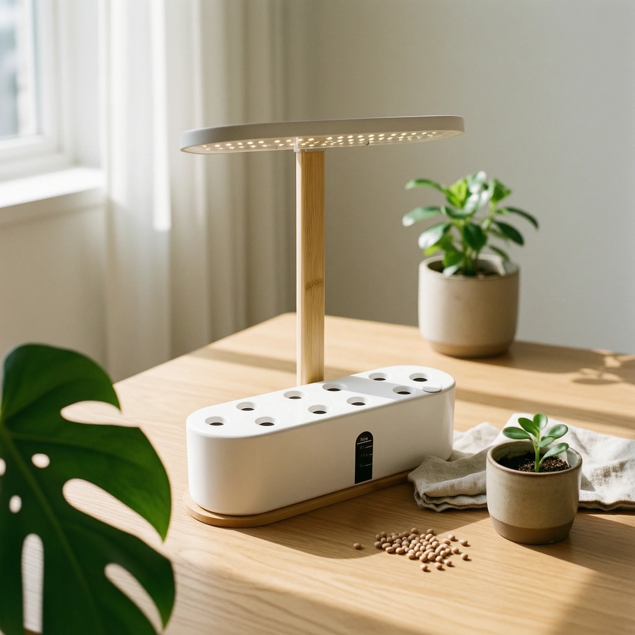 Yztrax GreenBox™ – Jardim Hidropónico Interior com Luz LED de Crescimento | Compacto e Elegante