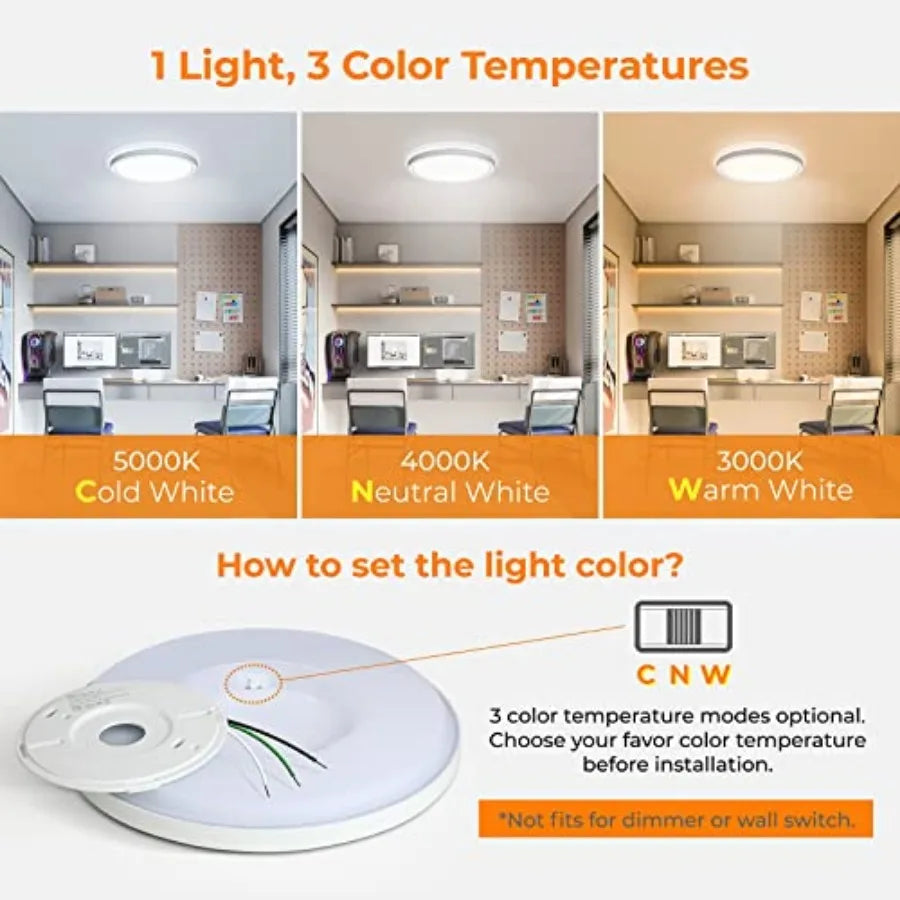 Yztrax SlimRound™ – Candeeiro LED de Teto Redondo Ultra-Fino 18W | 3000K-4000K-5000K